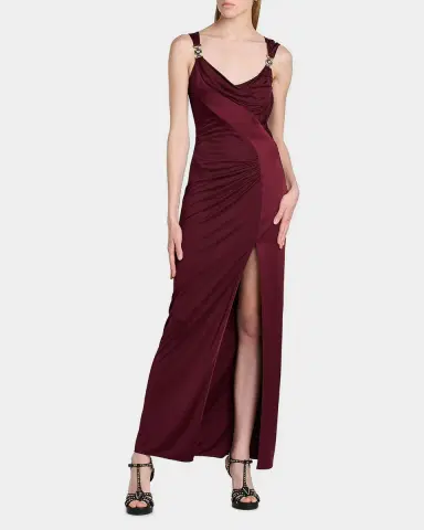 Versace Ruched Jersey Gown | Thumbnail 2