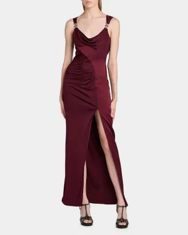 Versace Ruched Jersey Gown | Thumbnail 4