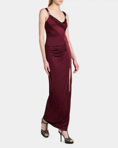 Versace Ruched Jersey Gown | Thumbnail 6