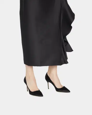 Manolo Blahnik BB 90mm Satin Pumps | Thumbnail 2 Manolo Blahnik BB 90mm Satin Pumps | Thumbnail 2
