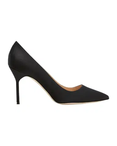 Manolo Blahnik BB 90mm Satin Pumps | Thumbnail 1 Manolo Blahnik BB 90mm Satin Pumps | Thumbnail 1