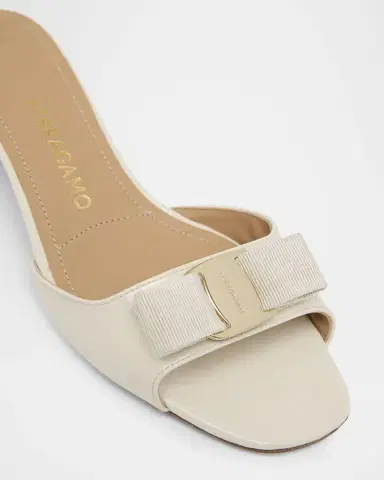 Ferragamo Vanilla Patent Leather Bow Mules | Thumbnail 3 Ferragamo Vanilla Patent Leather Bow Mules | Thumbnail 3