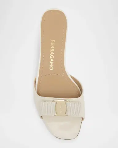 Ferragamo Vanilla Patent Leather Bow Mules | Thumbnail 4 Ferragamo Vanilla Patent Leather Bow Mules | Thumbnail 4