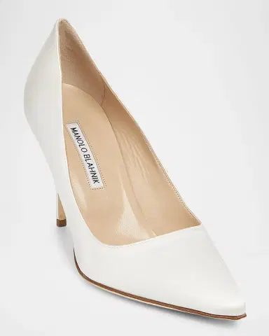 Manolo Blahnik BB 90mm Satin Pumps | Thumbnail 2