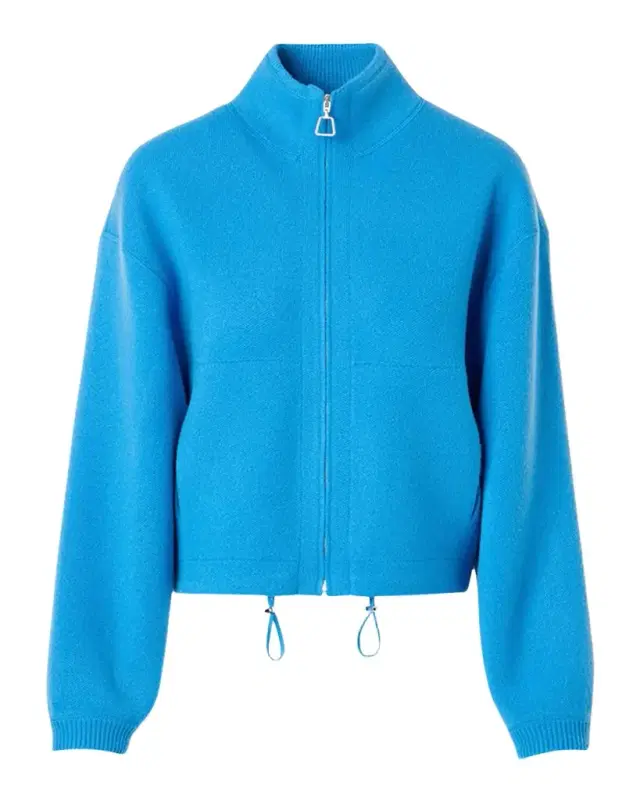 Cashmere Pique Knit Zip Cardigan