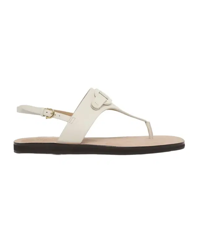 Siriana Gancio Leather Thong Sandals
