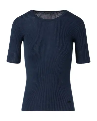 Akris Cotton Silk Short-Sleeve Sweater | Thumbnail 1 Akris Cotton Silk Short-Sleeve Sweater | Thumbnail 1