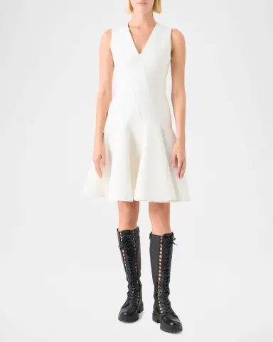Akris Techno Neoprene Fit-and-Flare Dress | Thumbnail 2