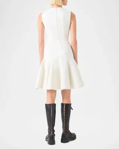 Akris Techno Neoprene Fit-and-Flare Dress | Thumbnail 3