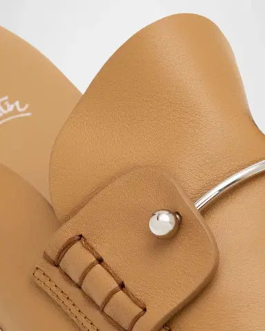 Christian Louboutin Men's Chanme Leather Slides | Thumbnail 5 Christian Louboutin Men's Chanme Leather Slides | Thumbnail 5
