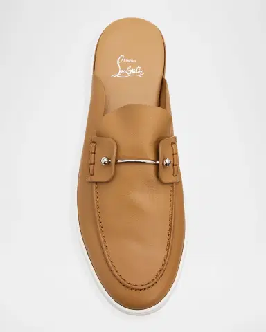Christian Louboutin Men's Chanme Leather Slides | Thumbnail 6 Christian Louboutin Men's Chanme Leather Slides | Thumbnail 6
