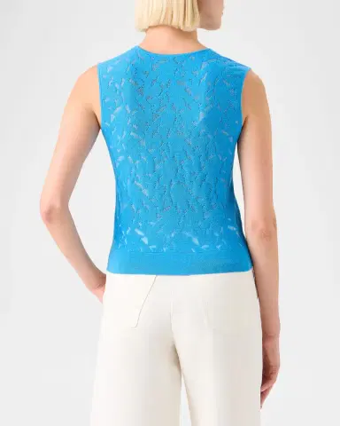 Akris Whitecaps Knit V-Neck Vest | Thumbnail 3