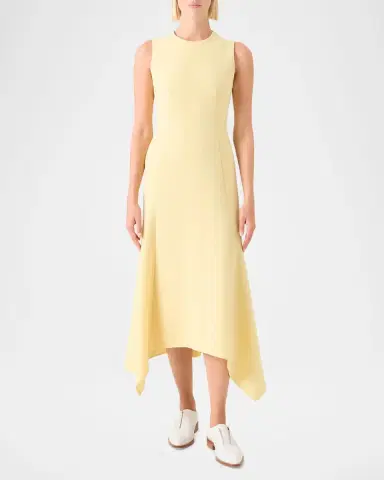 Akris Sleeveless Fit-and-Flare Midi Dress | Thumbnail 2