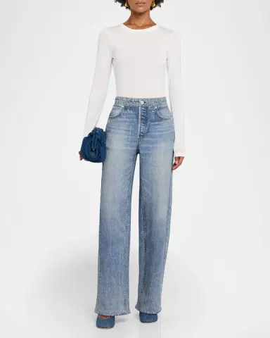 rag & bone rb Miramar Terry Wide-Leg Jeans | Thumbnail 2 rag & bone rb Miramar Terry Wide-Leg Jeans | Thumbnail 2