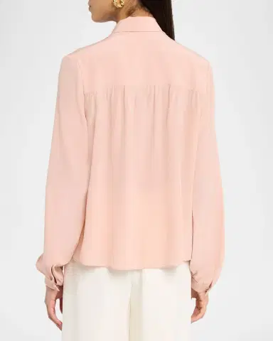 Valentino Garavani Neck Scarf Silk Crepe Shirt | Thumbnail 3 Valentino Garavani Neck Scarf Silk Crepe Shirt | Thumbnail 3
