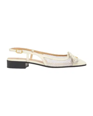 Valentino Garavani 25mm VLogo Signature Valet Mesh and Leather Ballerina Flats | Thumbnail 1