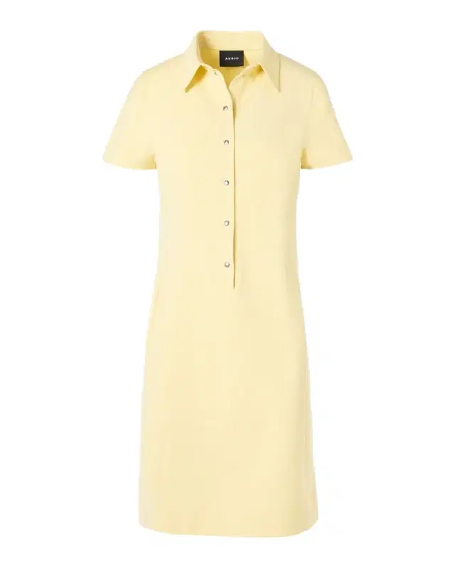 Short-Sleeve Cotton-Silk Polo Dress
