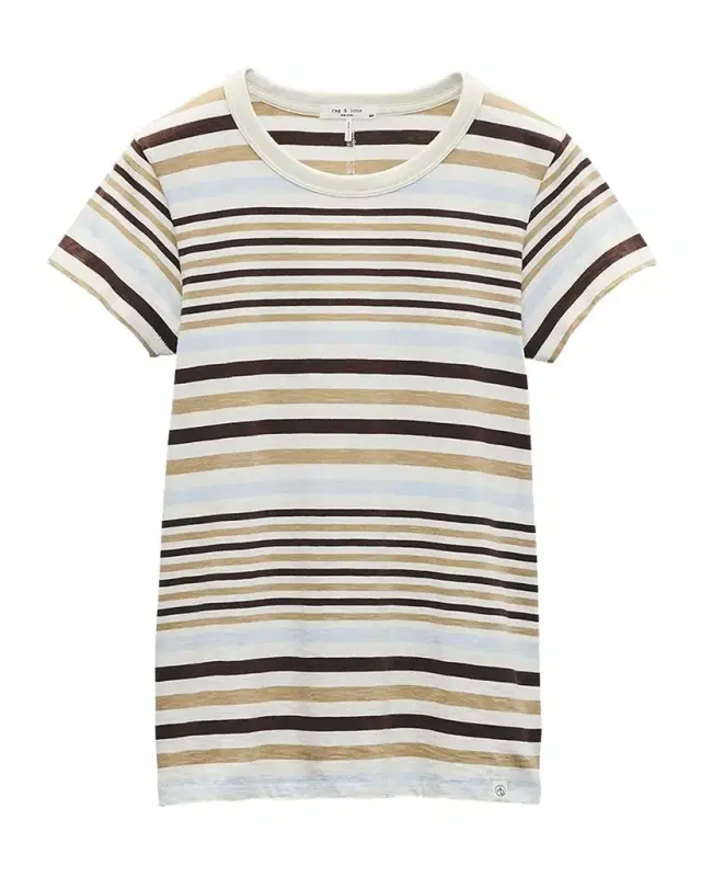 Rag & Bone The Slub Striped Tee