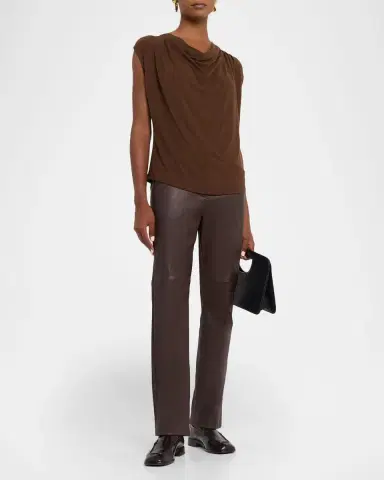 Vince Draped Cowl-Neck Top | Thumbnail 2
