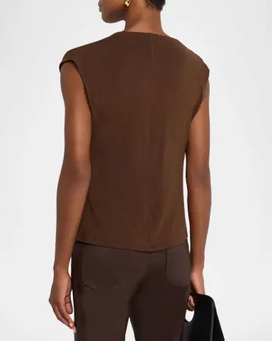 Vince Draped Cowl-Neck Top | Thumbnail 3