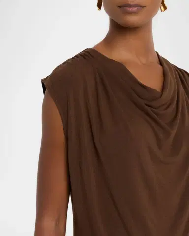Vince Draped Cowl-Neck Top | Thumbnail 5