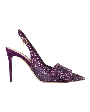 Gianvito Rossi Crystal Organza Slingback Pumps | Thumbnail 1 Gianvito Rossi Crystal Organza Slingback Pumps | Thumbnail 1
