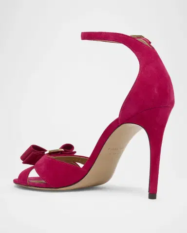 Ferragamo 95mm Roxy Suede Bow Pumps | Thumbnail 2