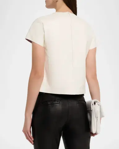 Tom Ford Leather Short-Sleeve Top | Thumbnail 3