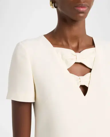 Valentino Garavani Bow Cutout Short-Sleeve Mini Dress | Thumbnail 5 Valentino Garavani Bow Cutout Short-Sleeve Mini Dress | Thumbnail 5