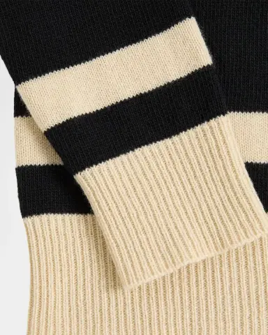 Valentino Garavani Men's Wool High-Neck Stripe Turtleneck Sweater with Vlogo Embroidery | Thumbnail 7 Valentino Garavani Men's Wool High-Neck Stripe Turtleneck Sweater with Vlogo Embroidery | Thumbnail 7