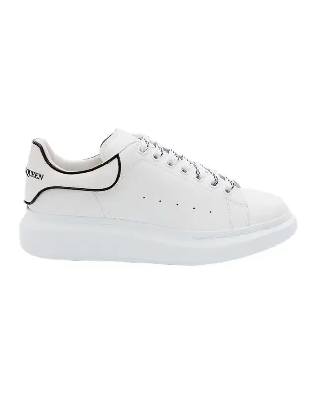 McQueen Men 's Contrast-Trim Leather Oversized Sneakers