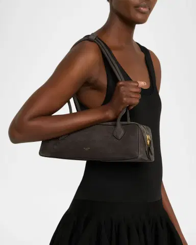 Alaïa Le Teckel Medium Suede Shoulder Bag | Thumbnail 2 Alaïa Le Teckel Medium Suede Shoulder Bag | Thumbnail 2