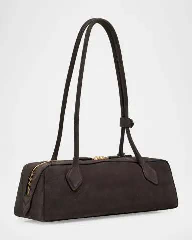Alaïa Le Teckel Medium Suede Shoulder Bag | Thumbnail 3 Alaïa Le Teckel Medium Suede Shoulder Bag | Thumbnail 3