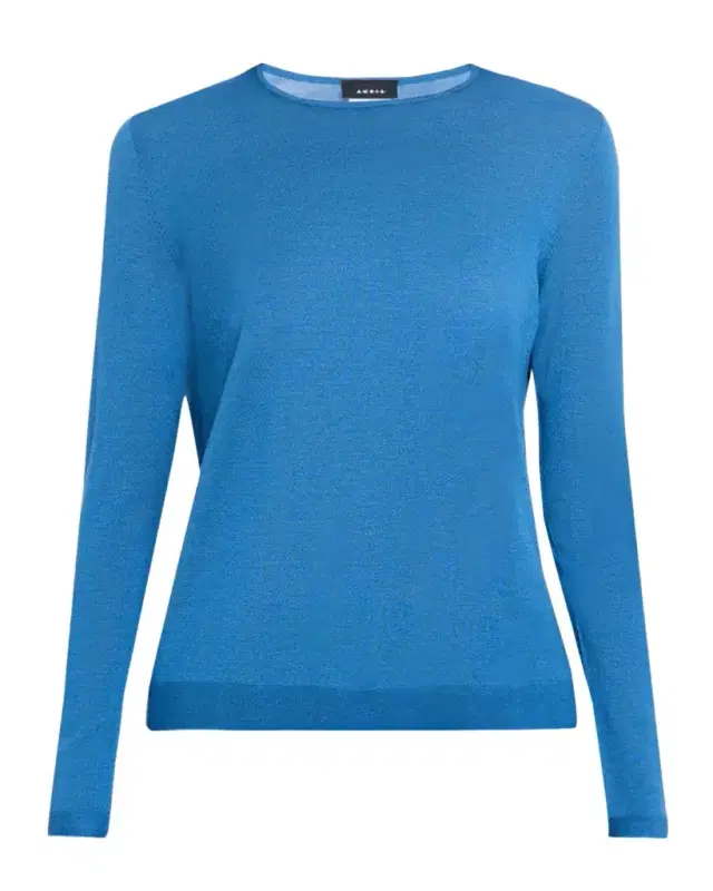 Cashmere-Silk Crewneck Sweater
