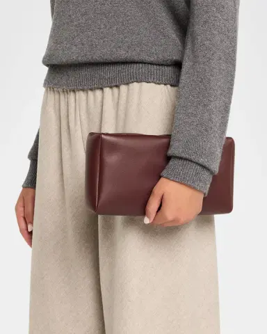The Row Compact Clutch Bag in Nappa Leather | Thumbnail 6
