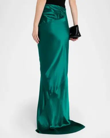 Tom Ford Asymmetric Satin Maxi Skirt With Train | Thumbnail 3 Tom Ford Asymmetric Satin Maxi Skirt With Train | Thumbnail 3