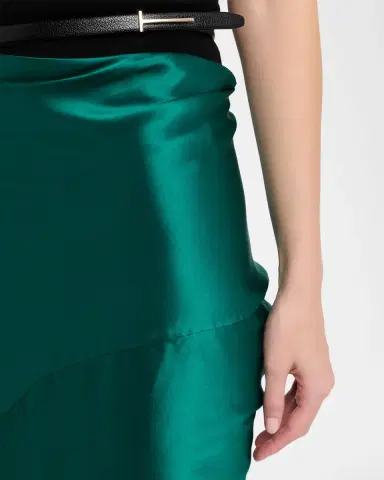 Tom Ford Asymmetric Satin Maxi Skirt With Train | Thumbnail 5 Tom Ford Asymmetric Satin Maxi Skirt With Train | Thumbnail 5