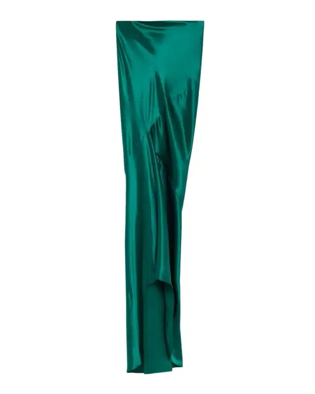 Tom Ford Asymmetric Satin Maxi Skirt With Train