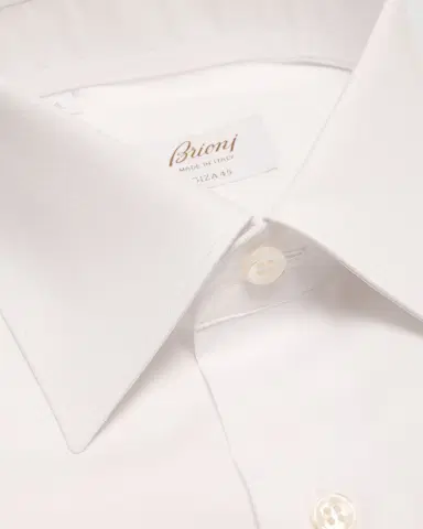 Brioni Men's Brew Giza 45 Cotton Twill Dress Shirt | Thumbnail 2 Brioni Men's Brew Giza 45 Cotton Twill Dress Shirt | Thumbnail 2