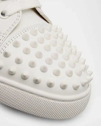 Christian Louboutin Men's Louis Junior Spikes Leather Low-Top Sneakers | Thumbnail 4 Christian Louboutin Men's Louis Junior Spikes Leather Low-Top Sneakers | Thumbnail 4
