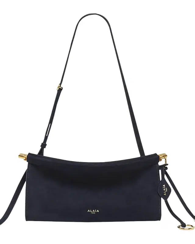ALAIA Le Click East-West Suede Shoulder Bag