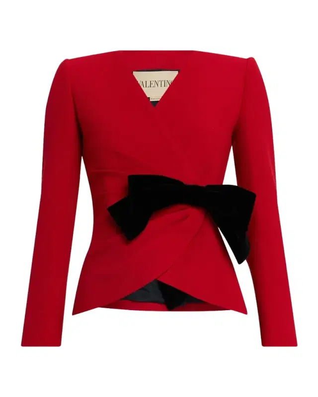 Bow Wrap Blazer Jacket