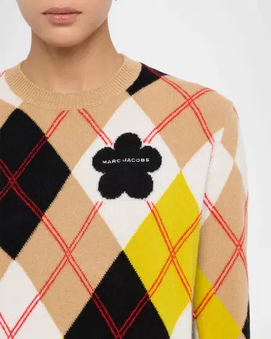 Marc Jacobs Preppy Daisy Argyle Crewneck Sweater | Thumbnail 5