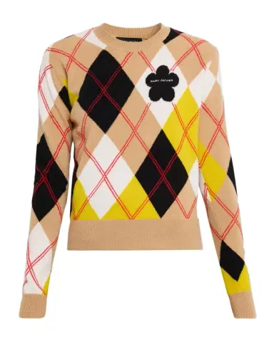 Marc Jacobs Preppy Daisy Argyle Crewneck Sweater | Thumbnail 1