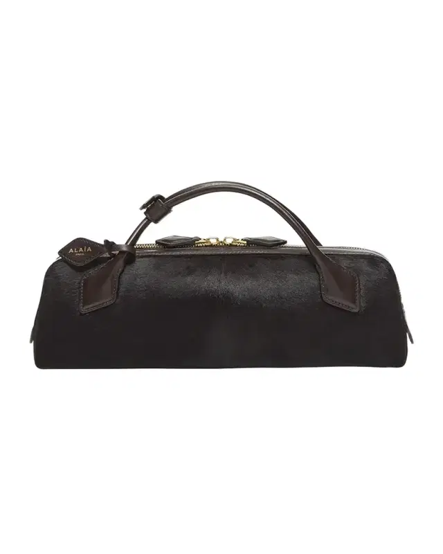 ALAIA Elongated Calf Hair Clutch Bag