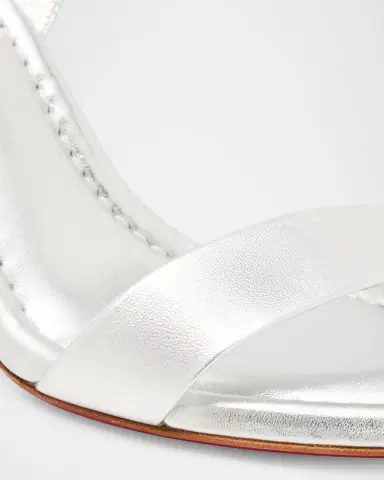 Christian Louboutin 85mm Miss Jane Metallic Leather Ankle-Strap Sandals | Thumbnail 5