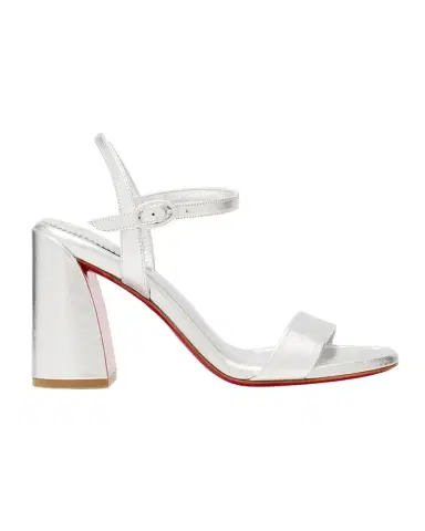Christian Louboutin 85mm Miss Jane Metallic Leather Ankle-Strap Sandals | Thumbnail 1