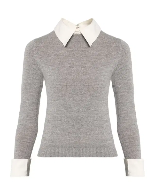 ALICE + OLIVIA Porla Collared Sweater