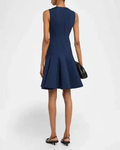 Akris Techno Neoprene Fit-and-Flare Dress | Thumbnail 3