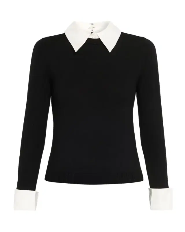 ALICE + OLIVIA Porla Collared Sweater